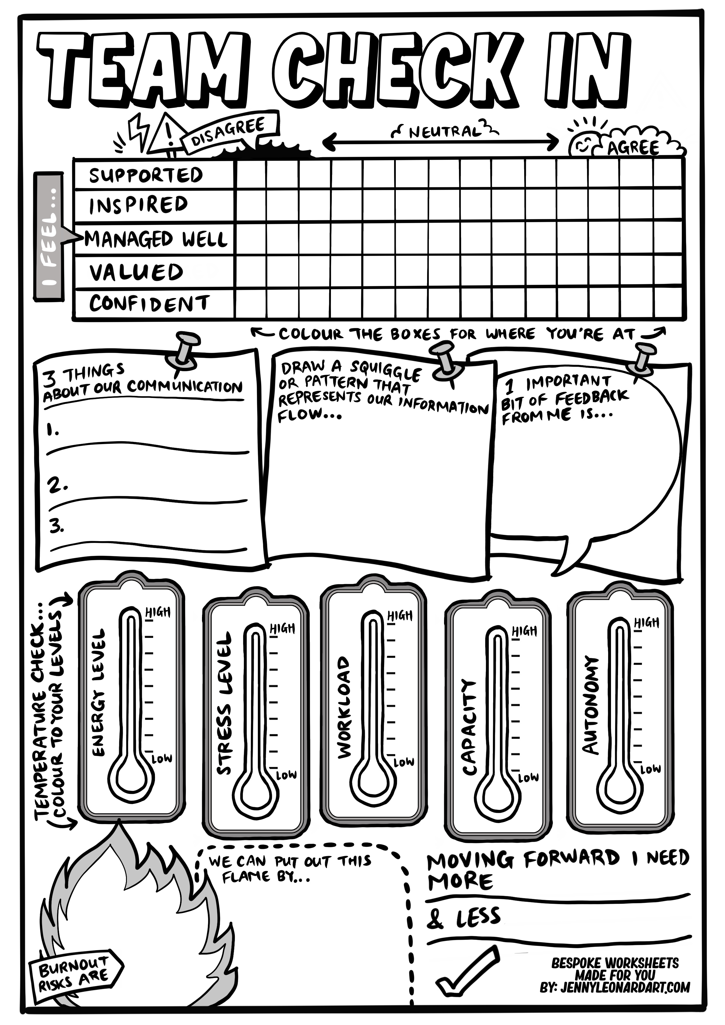 Team Check In Activity Team Building Activities for Work – A Printable Worksheet Pack – Jenny ...